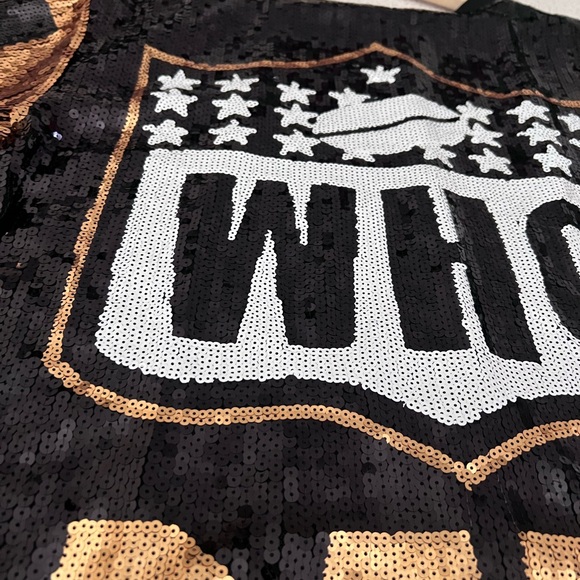 New Orleans Saints Black & Gold Sequin "Who Dat" #41 Dress One-Size Women’s - Picture 3 of 11